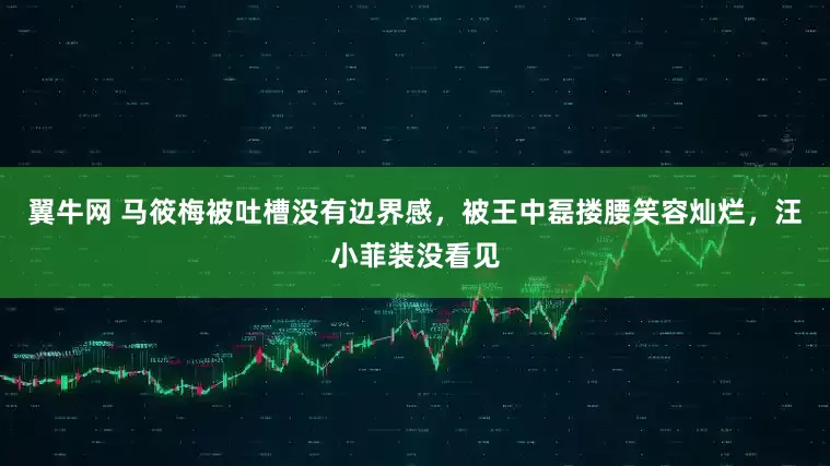 翼牛网 马筱梅被吐槽没有边界感，被王中磊搂腰笑容灿烂，汪小菲装没看见